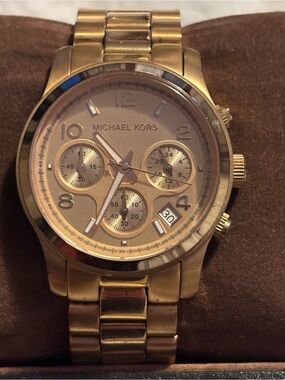 Michael Kors Rose Gold Stainless Steel Women's Chronograph Watch